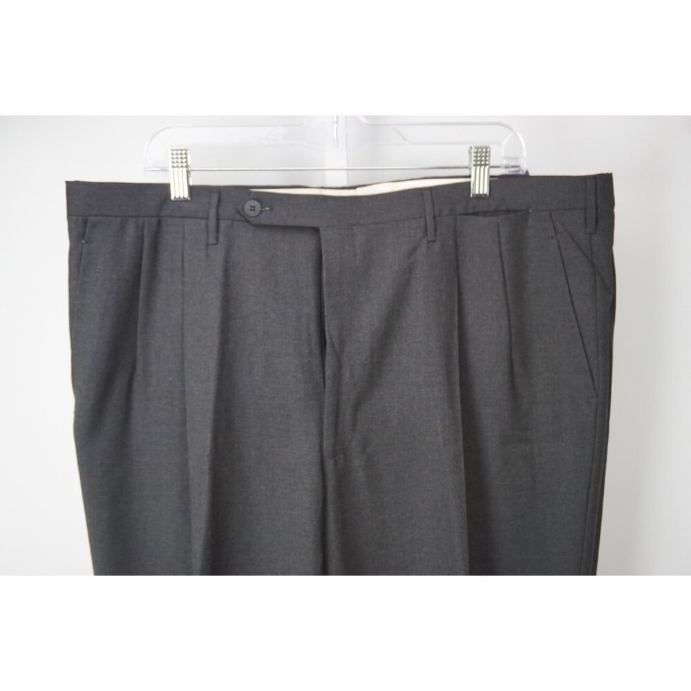 Rota Solid Dark Gray 100% Wool Mens Dress Pants Sz 60 BRAND NEW